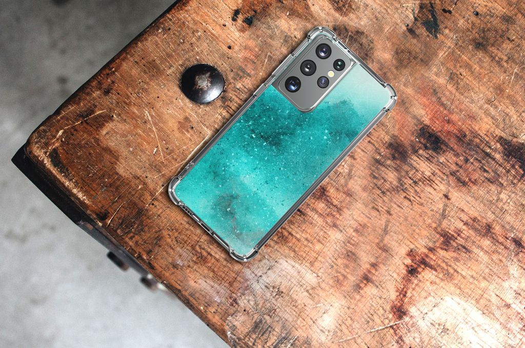 Back Cover Samsung Galaxy S21 Ultra Painting Blue B2C Telecom
