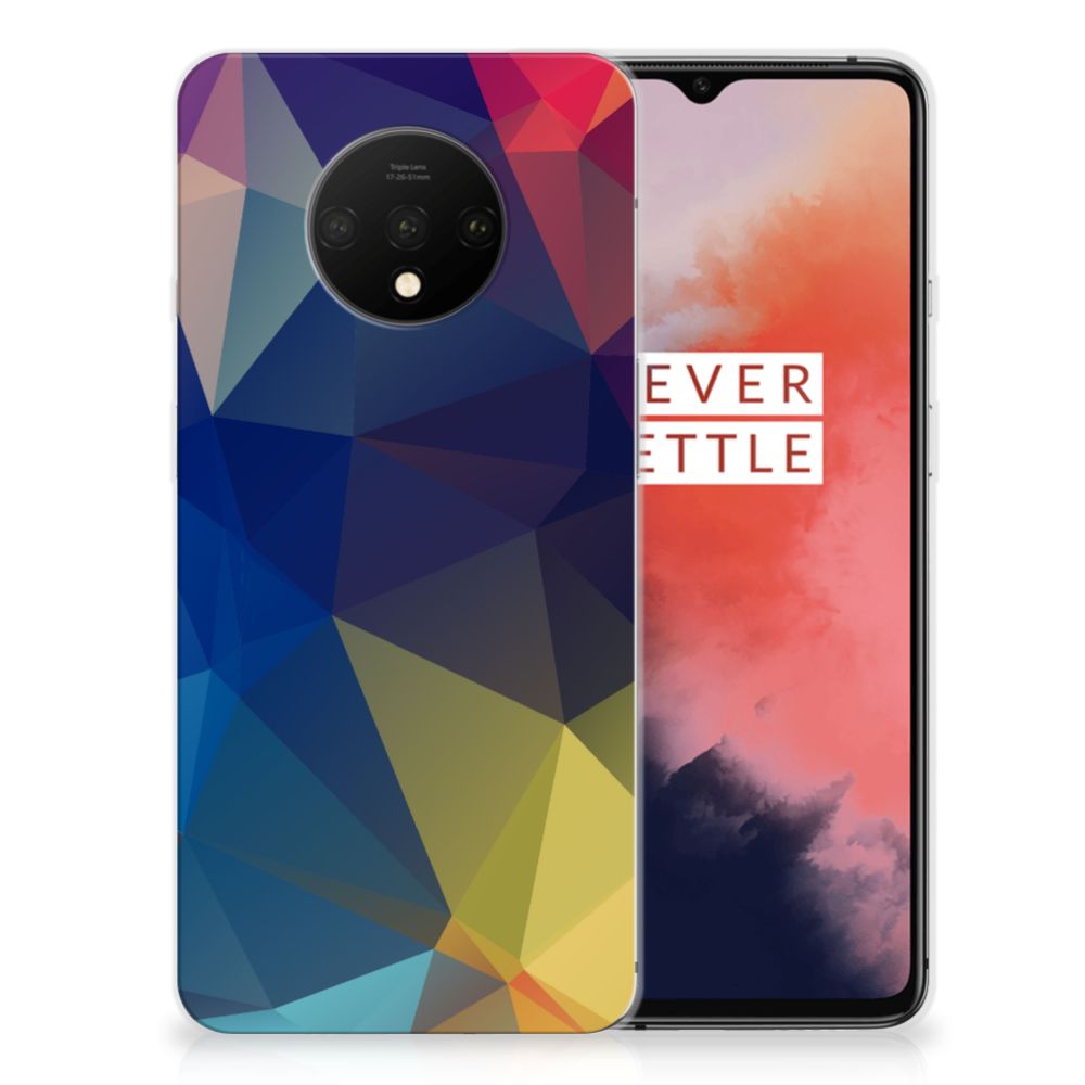 OnePlus 7T TPU Hoesje Polygon Dark