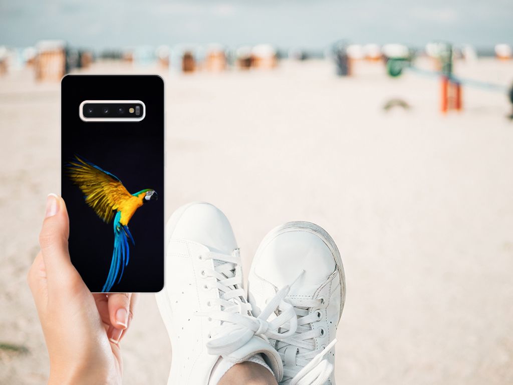 Samsung Galaxy S10 Plus TPU Hoesje Papegaai
