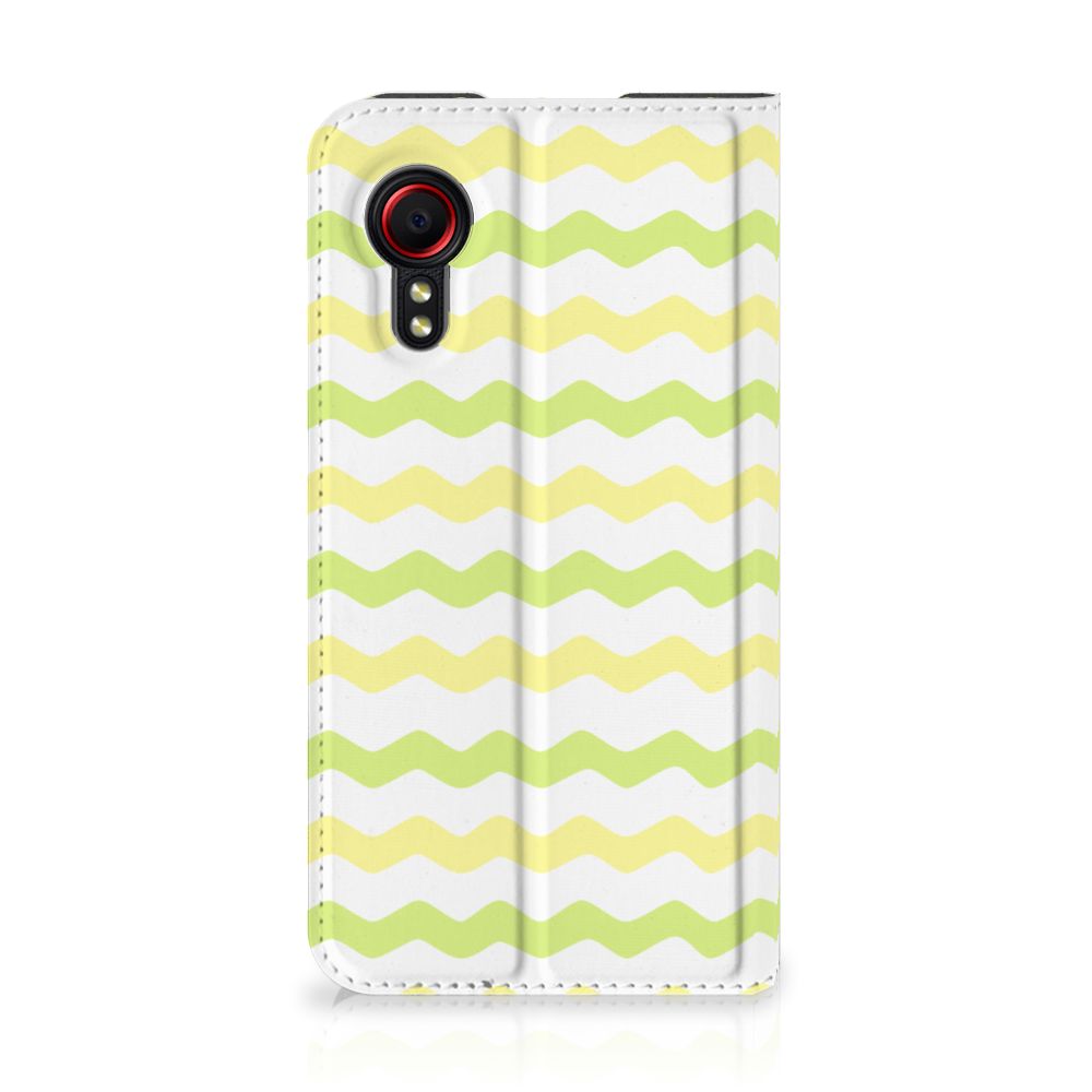 Samsung Galaxy Xcover 5 Hoesje met Magneet Waves Yellow - B2C Telecom