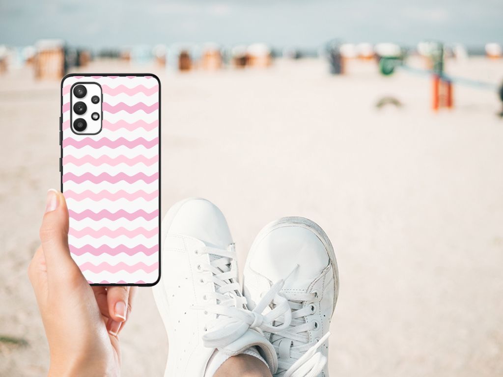 Samsung Galaxy A32 4G | A32 5G Enterprise Editie Back Case Waves Roze B2C Telecom