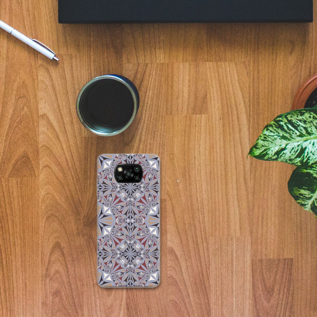 Xiaomi Poco X3 | Poco X3 Pro TPU Siliconen Hoesje Flower Tiles B2C Telecom