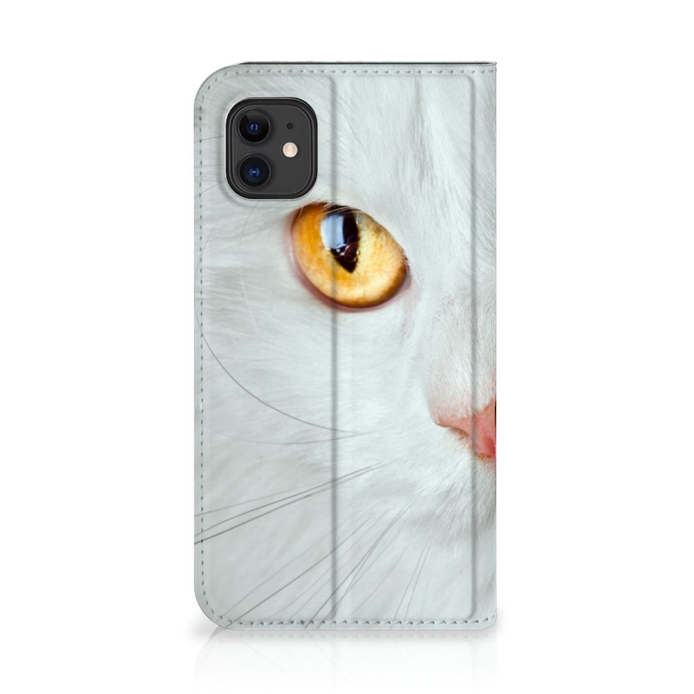 Apple iPhone 11 Hoesje maken Witte Kat