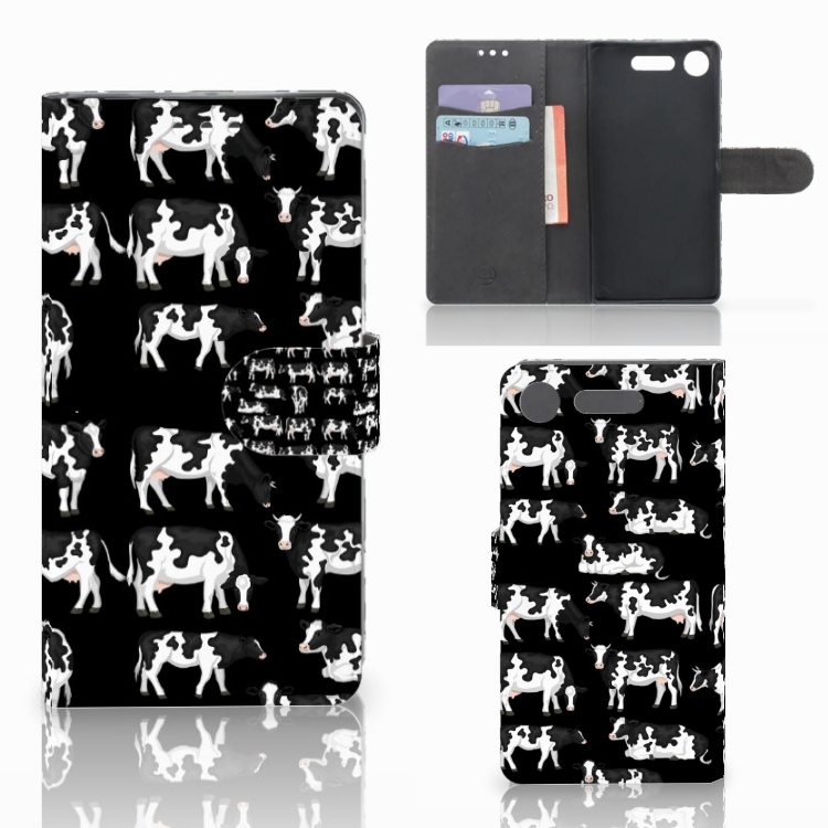 Sony Xperia XZ1 Telefoonhoesje met Pasjes Koetjes