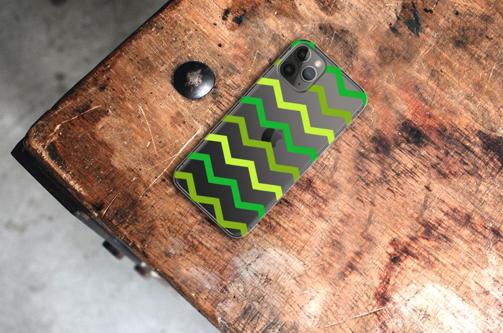 Apple iPhone 11 Pro TPU bumper Zigzag Groen
