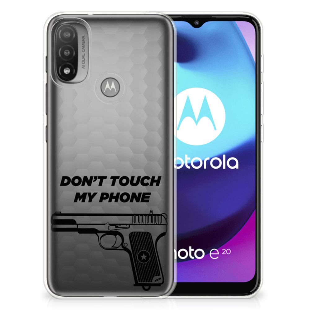 Motorola Moto E20 | E40 Silicone-hoesje Pistol DTMP