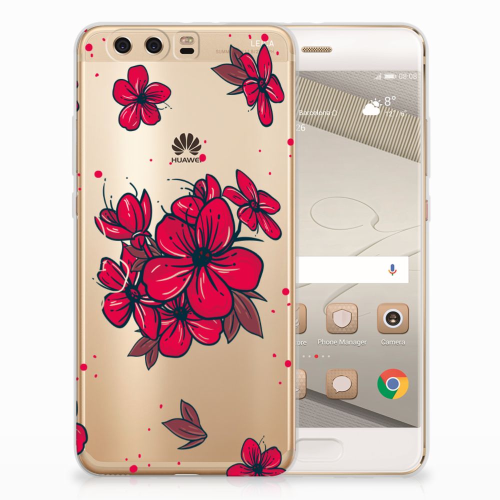 Huawei P10 Plus TPU Case Blossom Red
