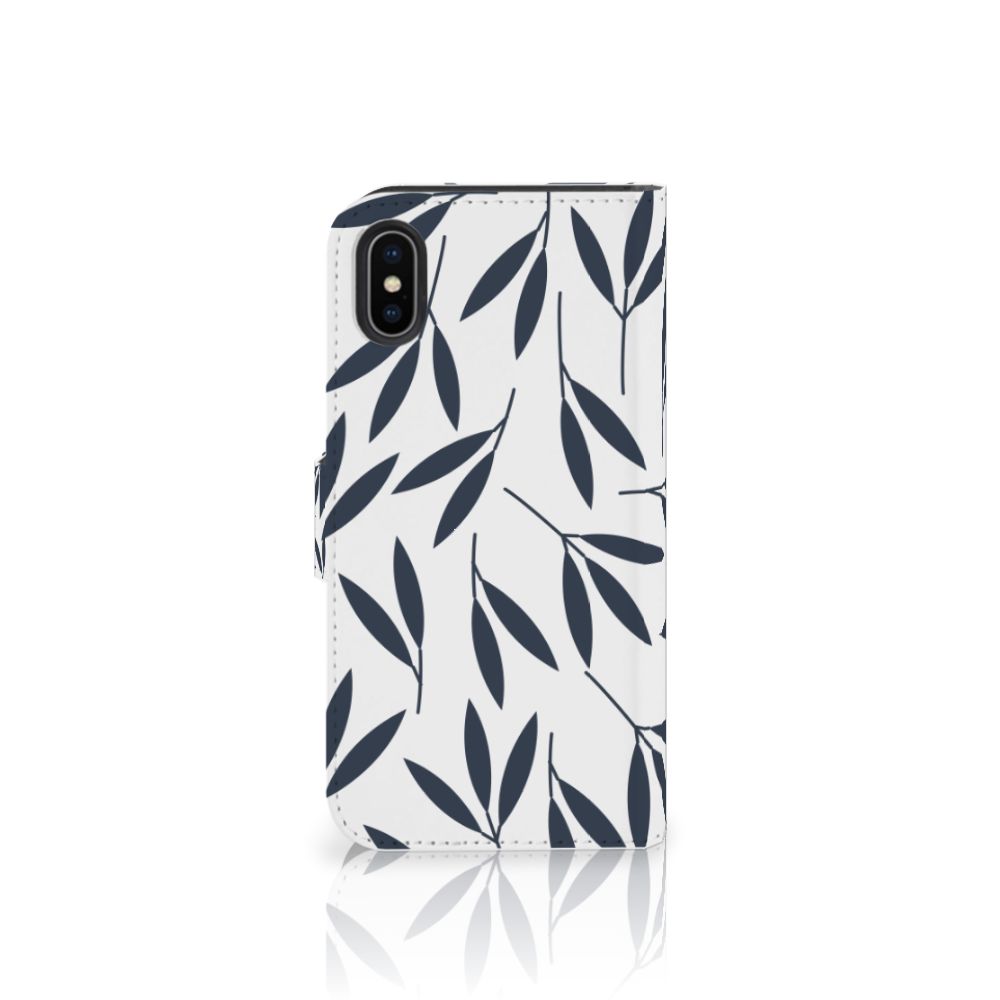 Apple iPhone X | Xs Hoesje Leaves Blue