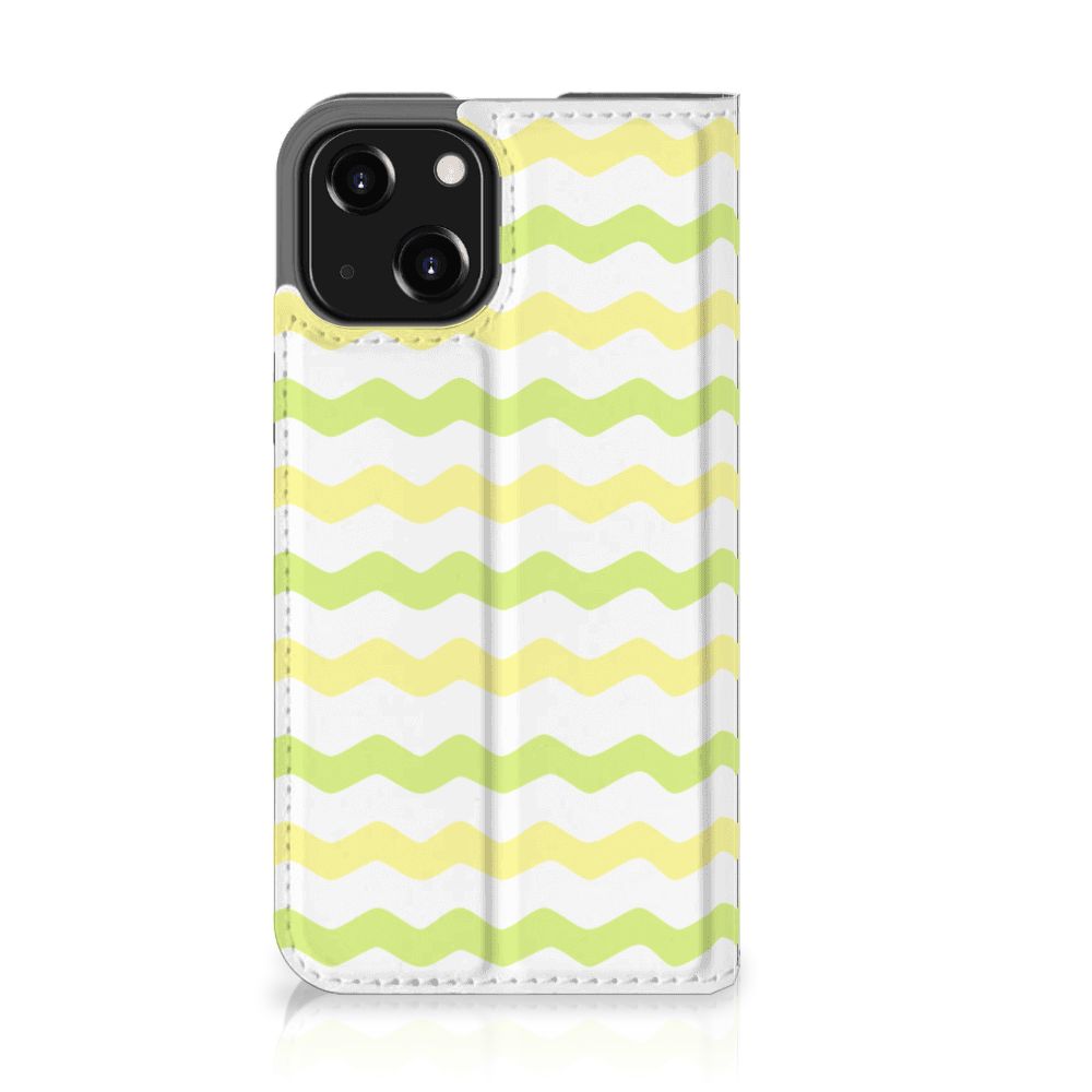 iPhone 13 Mini Hoesje met Magneet Waves Yellow - B2C Telecom