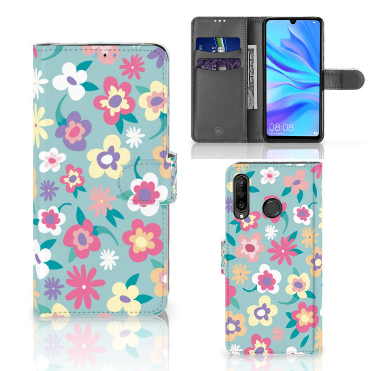 Huawei P30 Lite (2020) Hoesje Flower Power