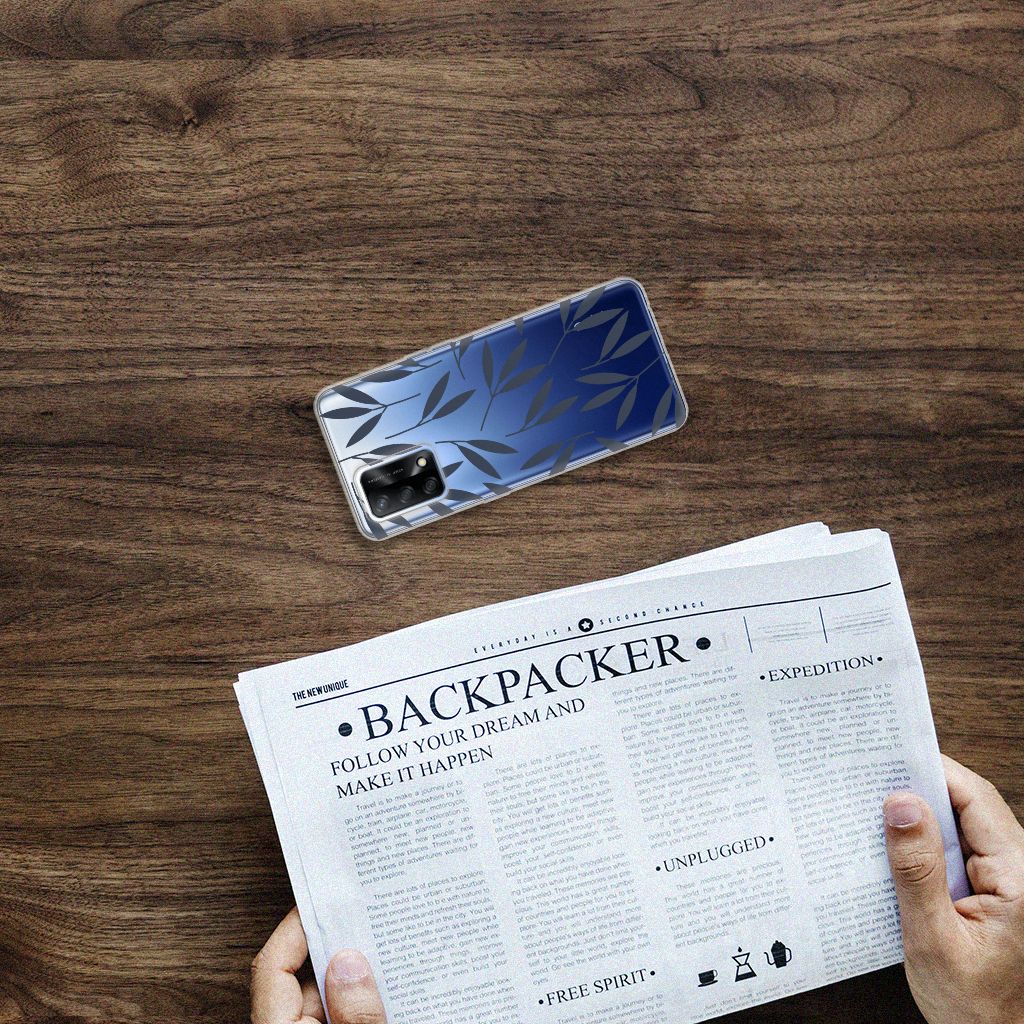 OPPO A74 4G TPU Case Leaves Blue B2C Telecom