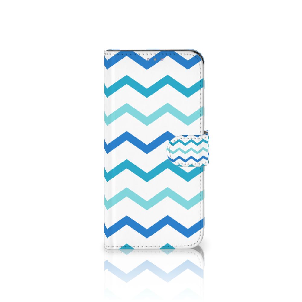Samsung Galaxy A31 Telefoon Hoesje Zigzag Blauw