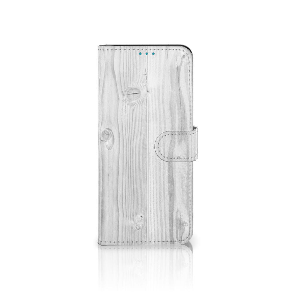 Samsung Galaxy A73 5G Book Style Case White Wood