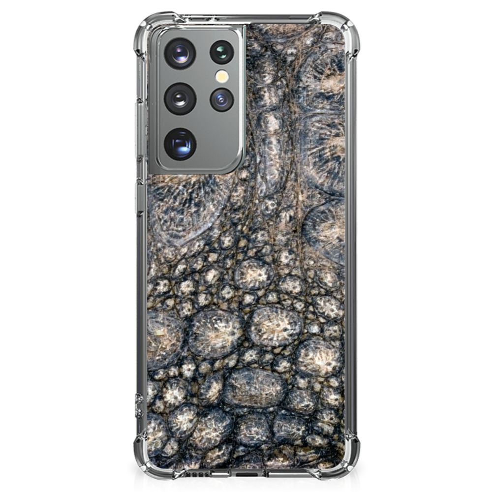 Samsung Galaxy S21 Ultra Case Anti-shock Krokodillenprint B2C Telecom
