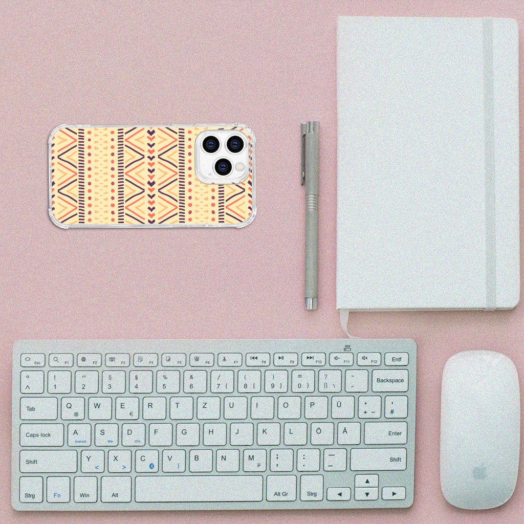 iPhone 14 Pro Doorzichtige Silicone Hoesje Aztec Yellow B2C Telecom