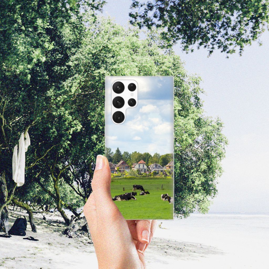 Samsung Galaxy S22 Ultra TPU Hoesje Koeien B2C Telecom