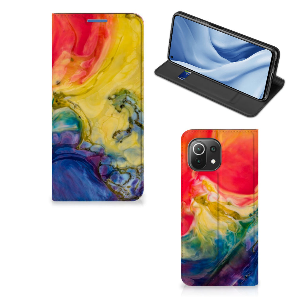 Bookcase Xiaomi 11 Lite NE 5G | Mi 11 Lite Watercolor Dark