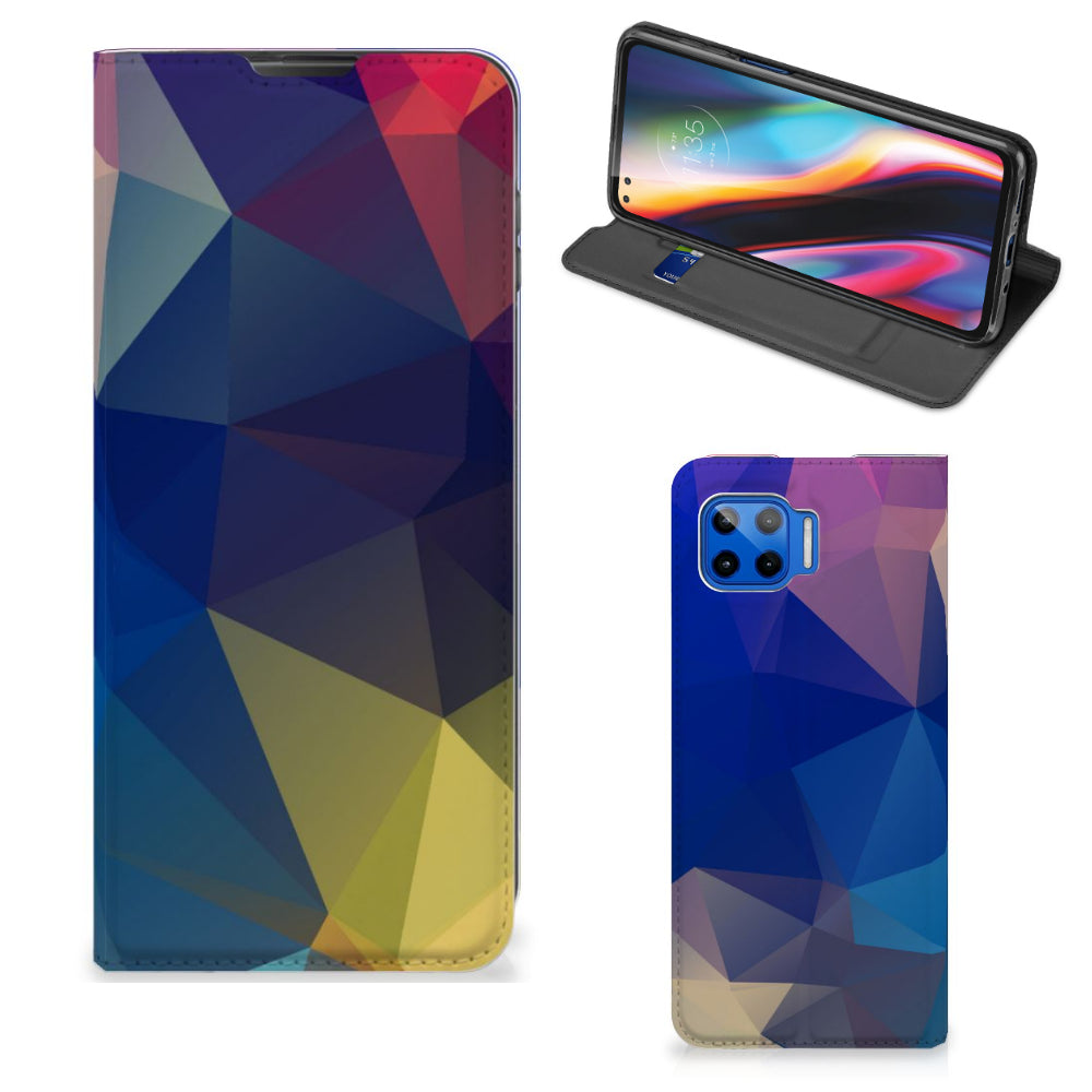 Motorola Moto G 5G Plus Stand Case Polygon Dark