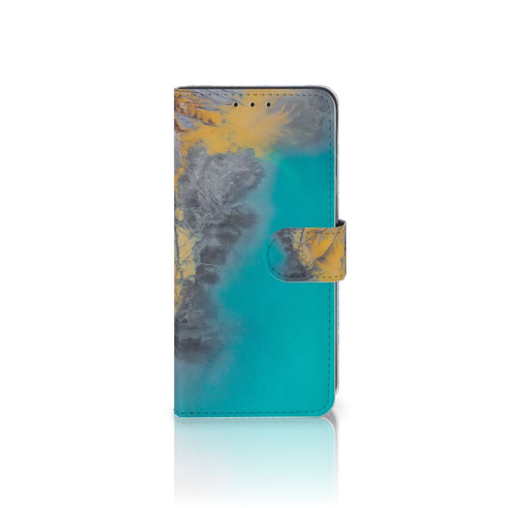 Xiaomi Redmi 8A Bookcase Marble Blue Gold