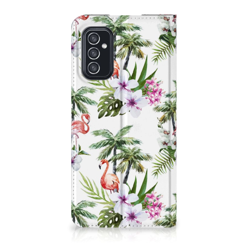 Samsung Galaxy M52 Hoesje maken Flamingo Palms - B2C Telecom