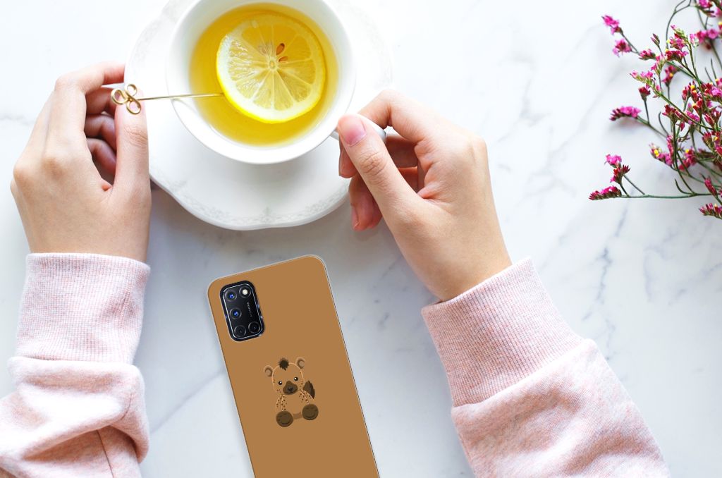 OPPO A52 | A72 Telefoonhoesje met Naam Baby Hyena B2C Telecom