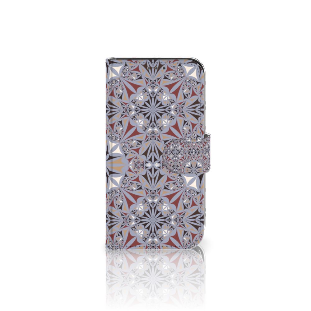 Apple iPhone 12 Mini Bookcase Flower Tiles