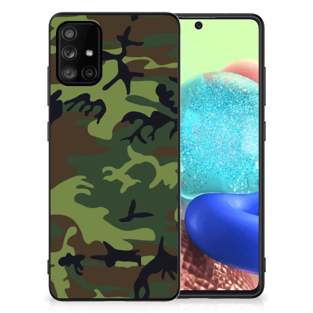 Samsung Galaxy A71 Back Case Army Dark