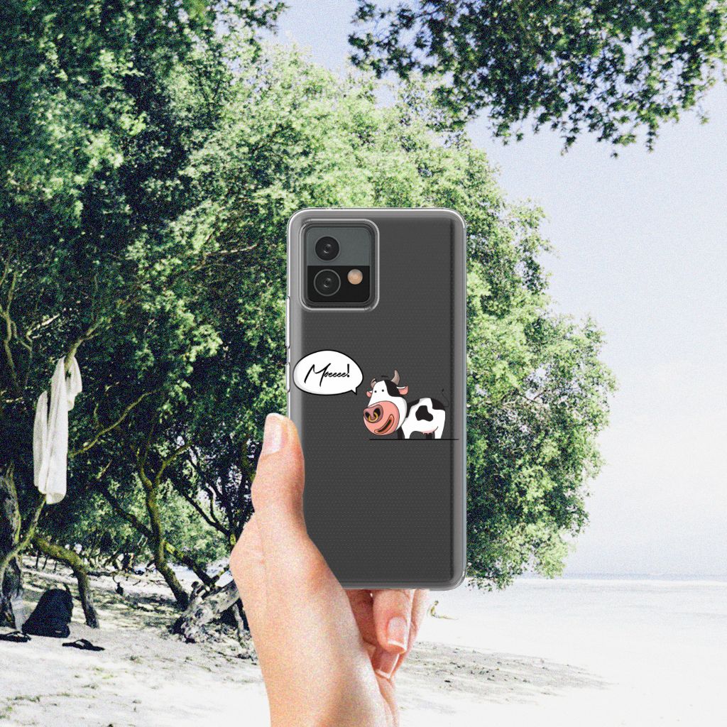 Motorola Moto G72 Telefoonhoesje met Naam Cow B2C Telecom