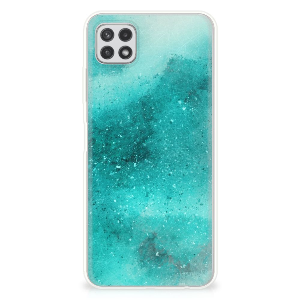 Hoesje maken Samsung Galaxy A22 5G Painting Blue B2C Telecom