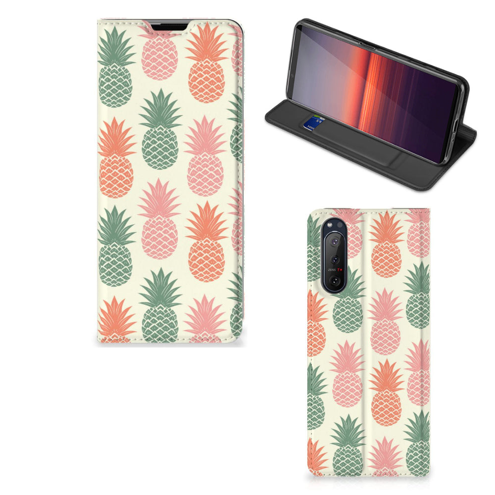 Sony Xperia 5 II Flip Style Cover Ananas