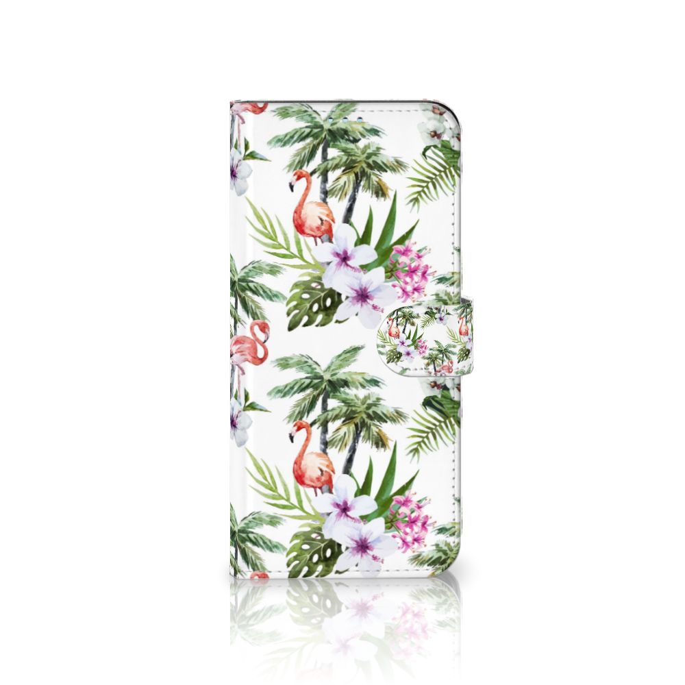 Motorola Moto G9 Power Telefoonhoesje met Pasjes Flamingo Palms