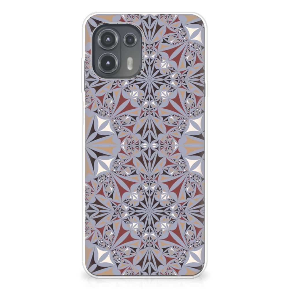 Motorola Edge 20 Lite TPU Siliconen Hoesje Flower Tiles B2C Telecom