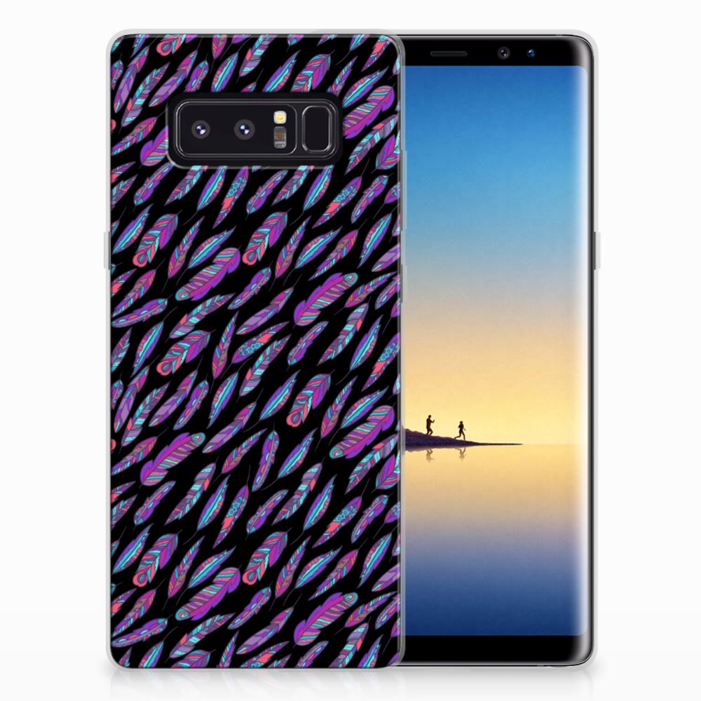 Samsung Galaxy Note 8 TPU bumper Feathers Color