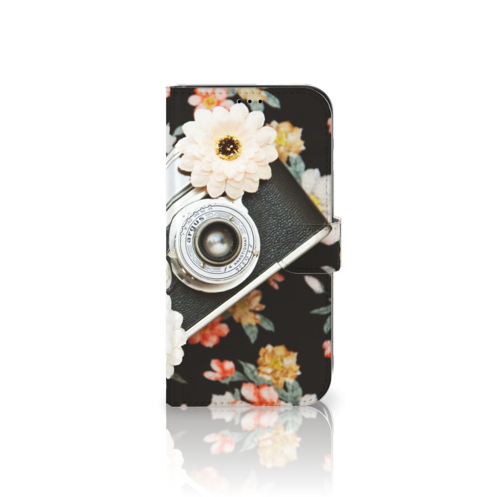 iPhone 13 Pro Max Telefoonhoesje met foto Vintage Camera, met bloemenontwerp en retro camera.