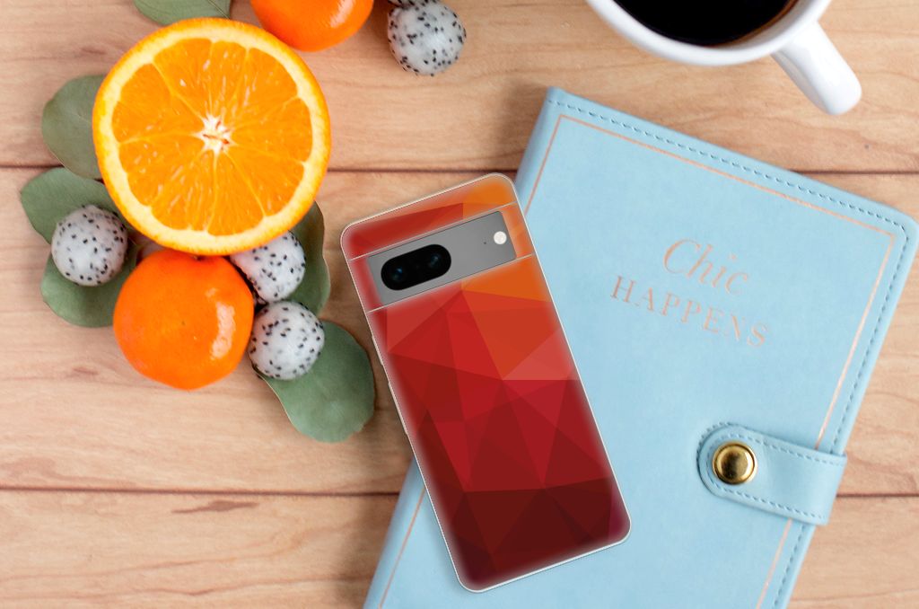 TPU Hoesje voor Google Pixel 7 Polygon Red