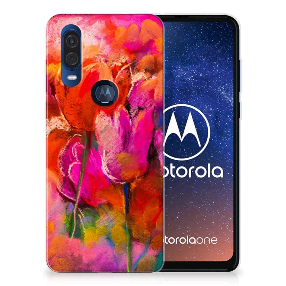 Hoesje maken Motorola One Vision Tulips