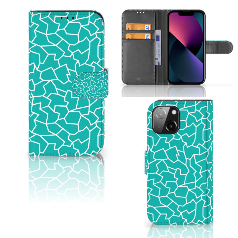 iPhone 13 Mini Hoesje Cracks Blue
