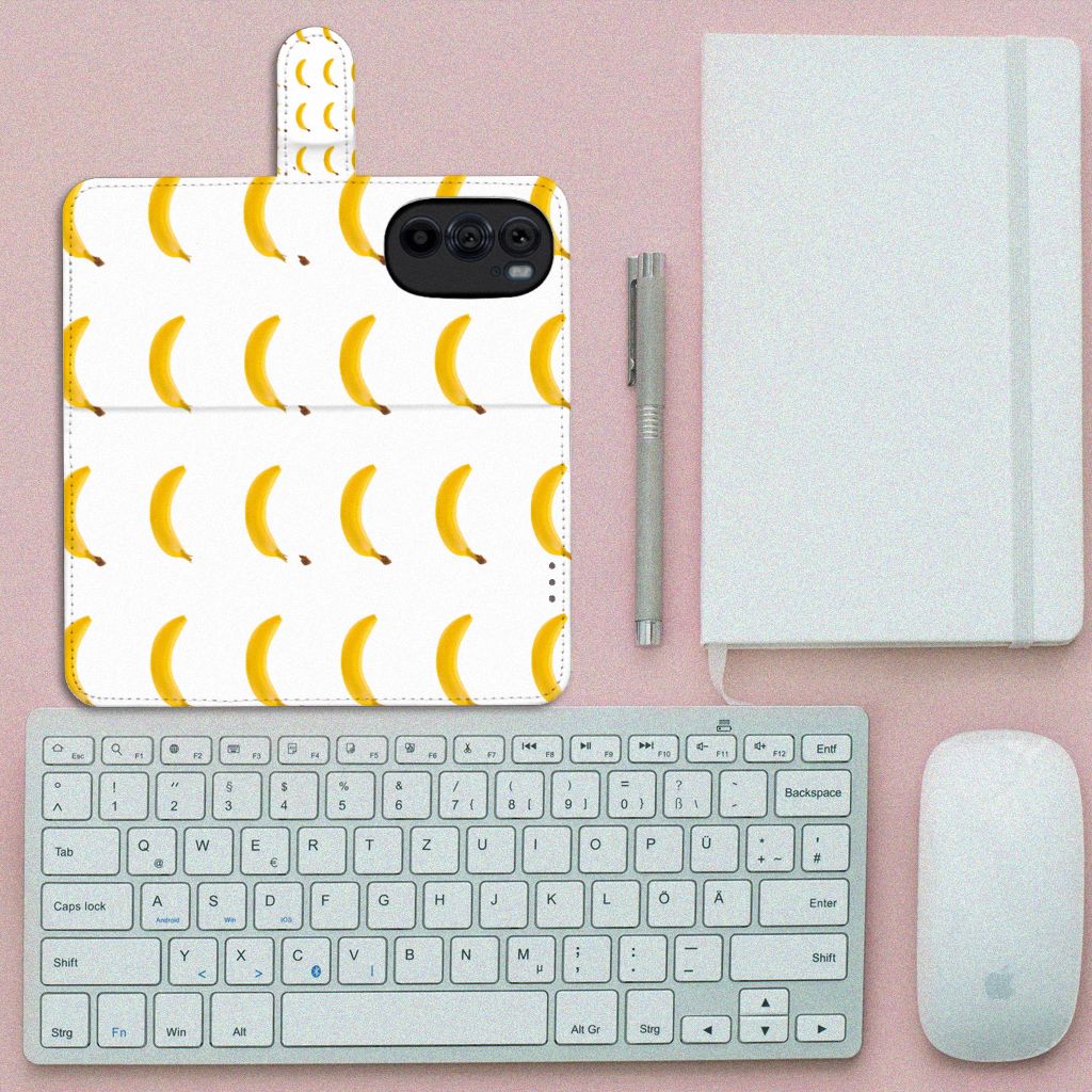Motorola Edge 30 Pro Book Cover Banana