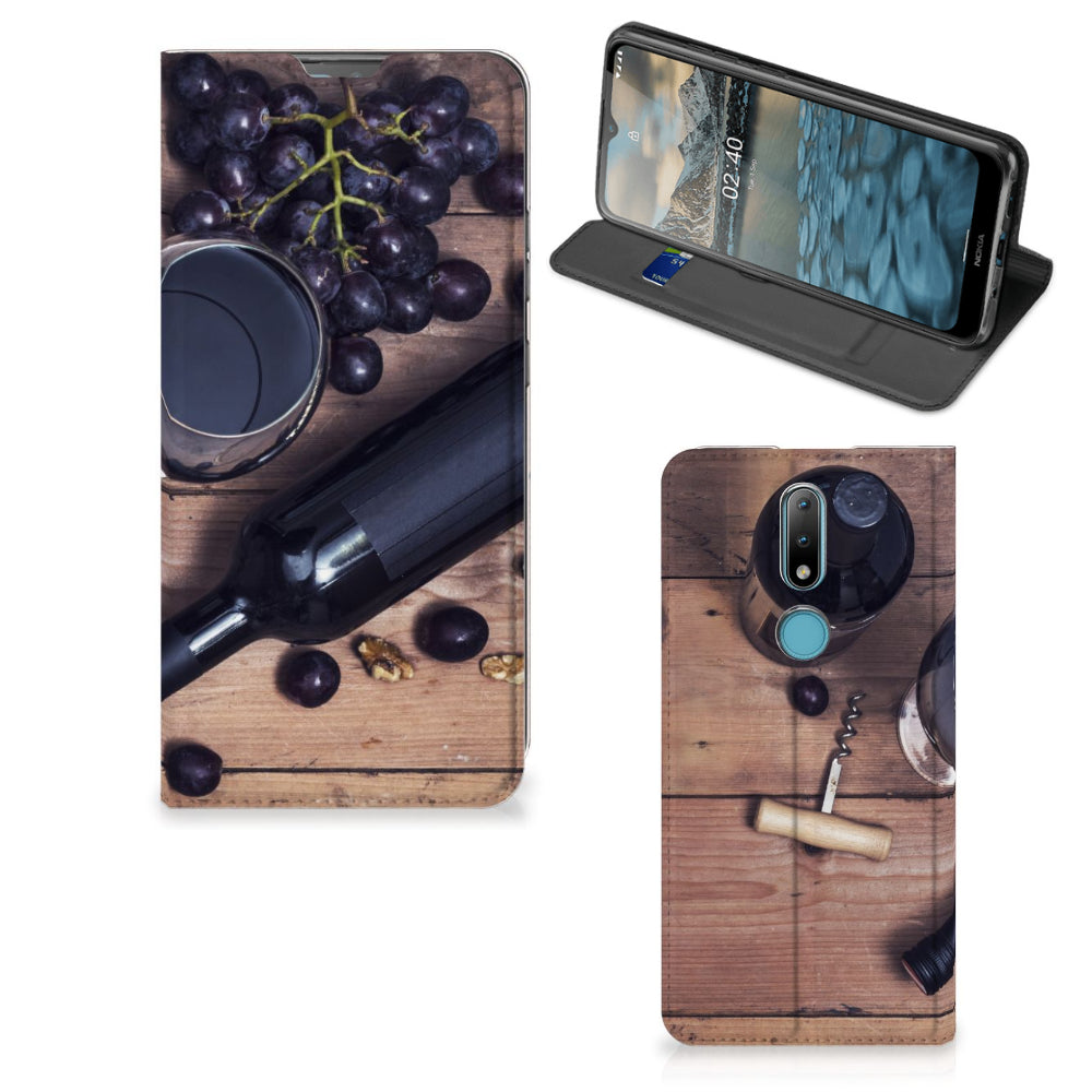 Nokia 2.4 Flip Style Cover Wijn