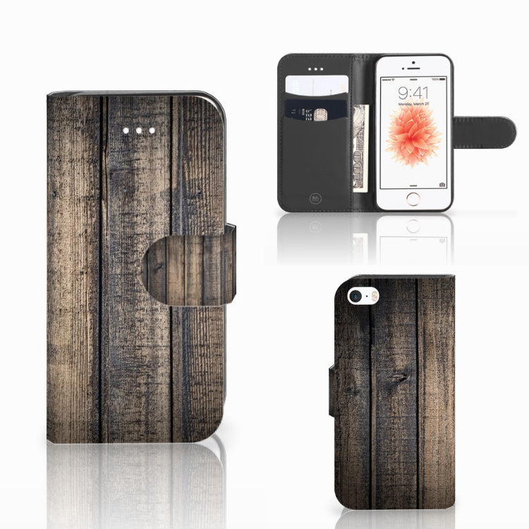 Apple iPhone 5 | 5s | SE Book Style Case Steigerhout