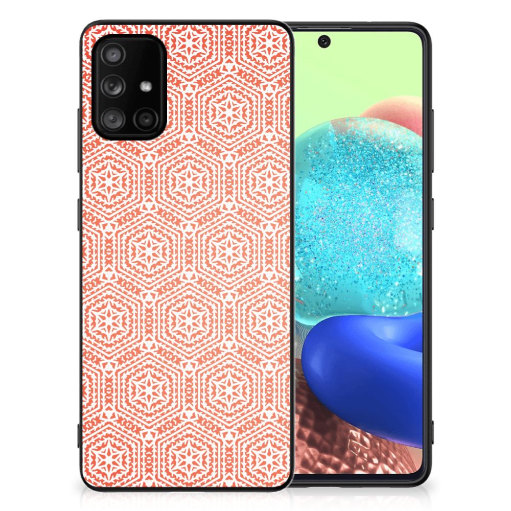 Samsung Galaxy A71 Back Case Pattern Orange