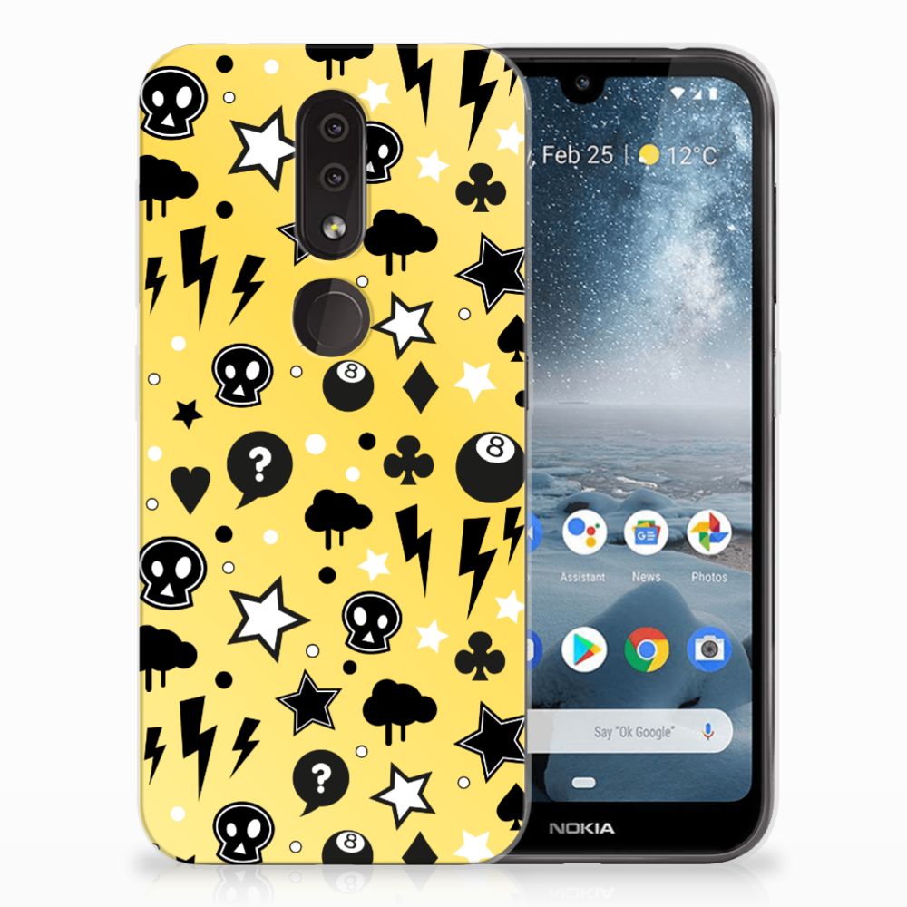 Silicone Back Case Nokia 4.2 Punk Geel