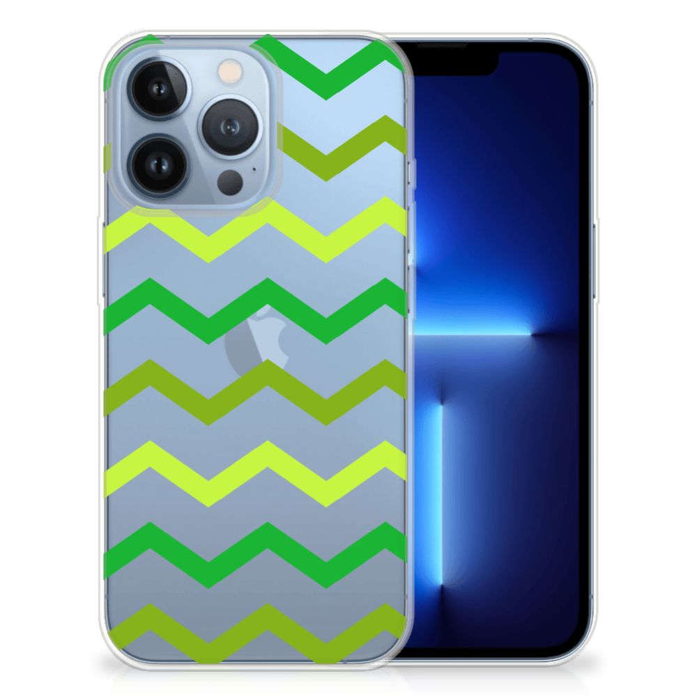 Apple iPhone 13 Pro TPU bumper Zigzag Groen B2C Telecom