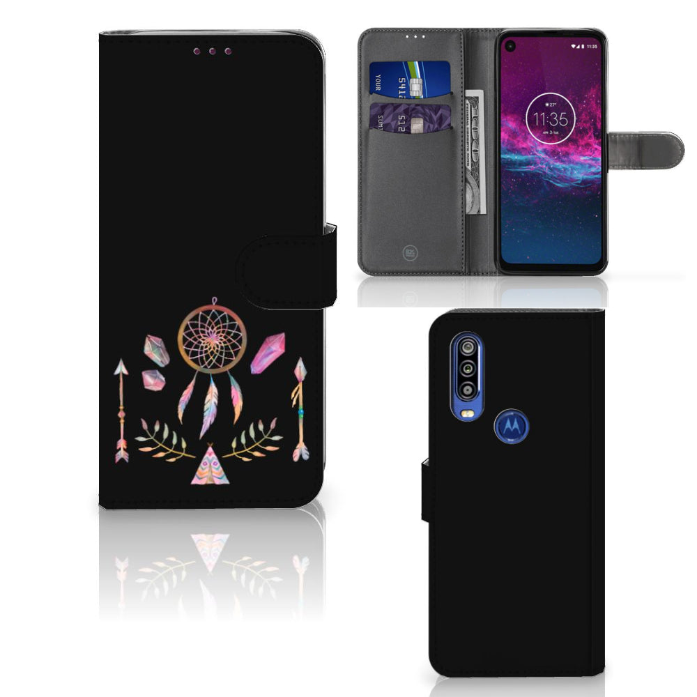 Motorola One Action Leuk Hoesje Boho Dreamcatcher