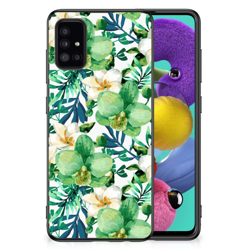 Samsung Galaxy A51 Skin Case Orchidee Groen