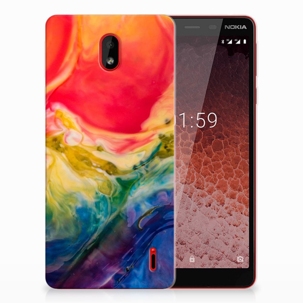 Hoesje maken Nokia 1 Plus Watercolor Dark