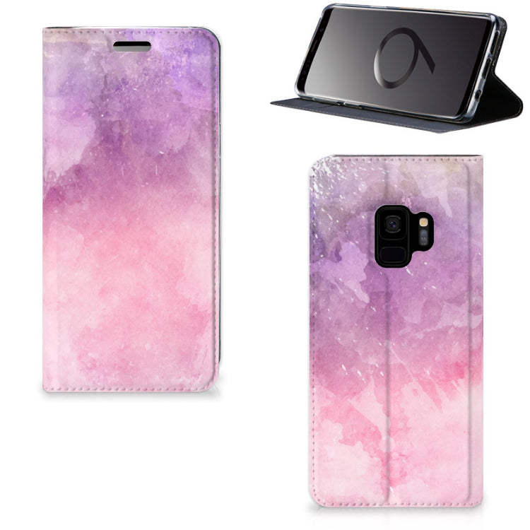 Bookcase Samsung Galaxy S9 Pink Purple Paint