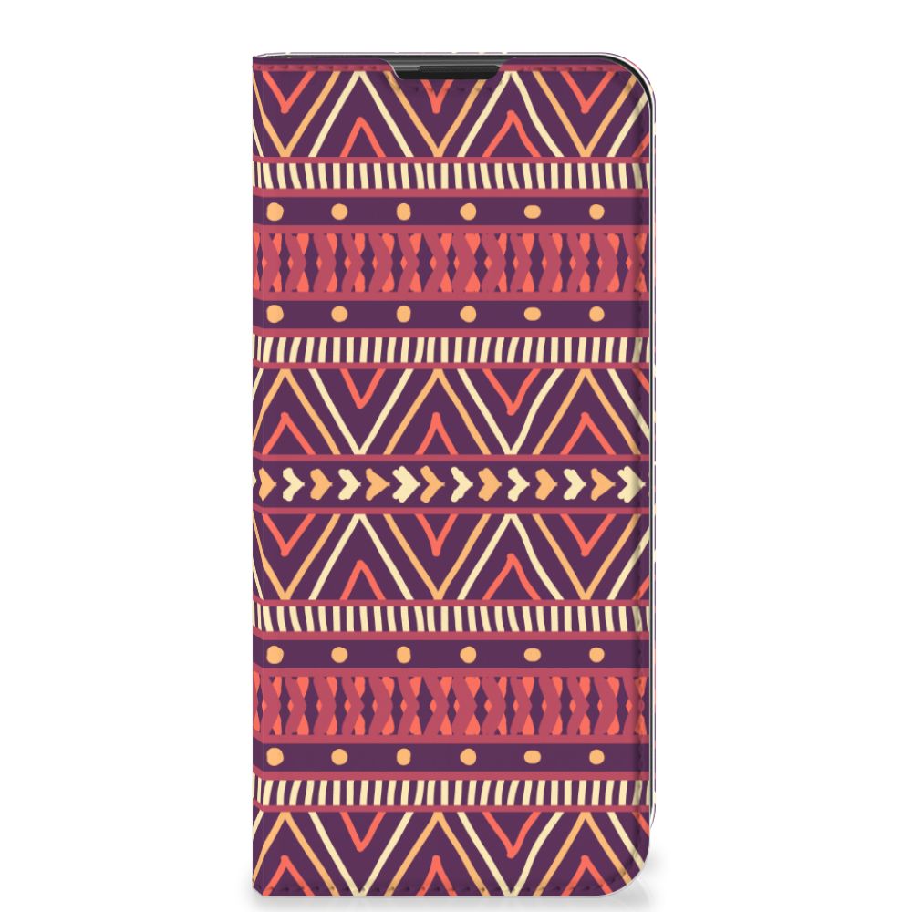 Motorola Moto G9 Play Hoesje met Magneet Aztec Paars - B2C Telecom