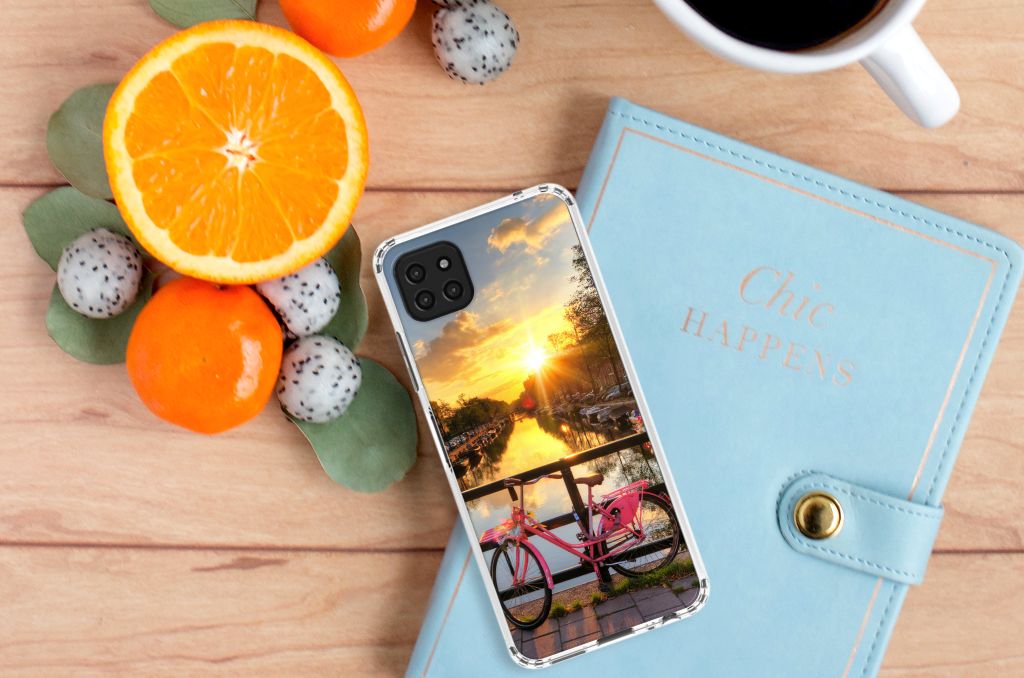 Samsung Galaxy A22 5G Telefoonhoesje met valbescherming Amsterdamse Grachten B2C Telecom