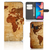 Samsung Galaxy A30 Flip Cover Wereldkaart